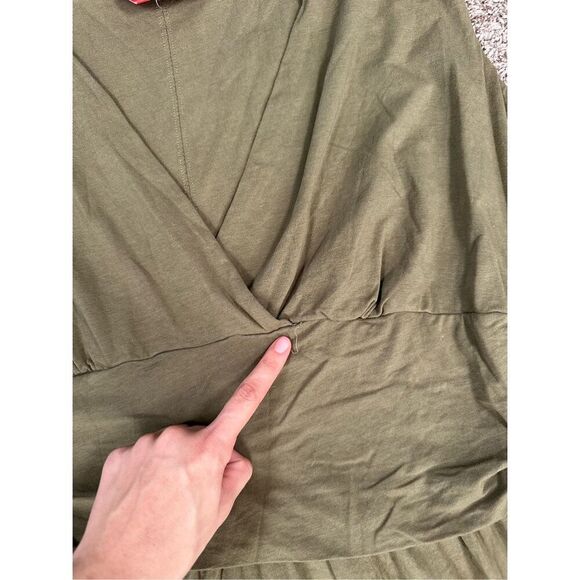 NWT The North Face Heartwood Dress V-Neck Sleeveless Faux Wrap Green XL Gorpcore - Picture 9 of 13